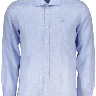 North Sails Blue Linen Men Shirt