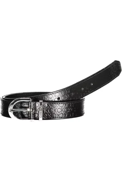 Calvin Klein Black Leather Women Belt