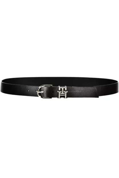 Tommy Hilfiger Black Leather Women Belt