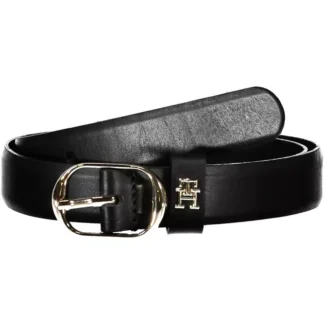 Tommy Hilfiger Black Leather Women Belt