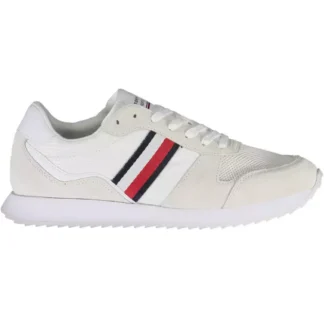 Tommy Hilfiger White Polyester Men Sneaker