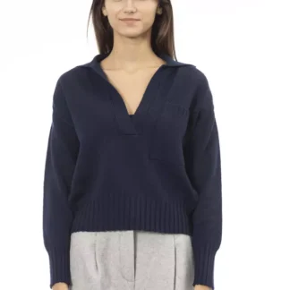 Alpha Studio Green Wool Women Sweater