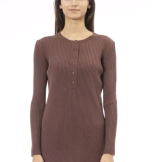 Alpha Studio Beige Wool Women Sweater