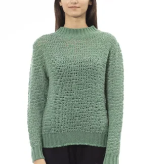 Alpha Studio Green Wool Women Sweater