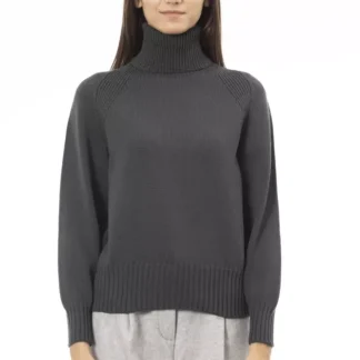 Alpha Studio Brown Wool Women Sweater