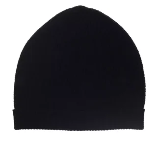 Alpha Studio Black Merino Wool Men Hat