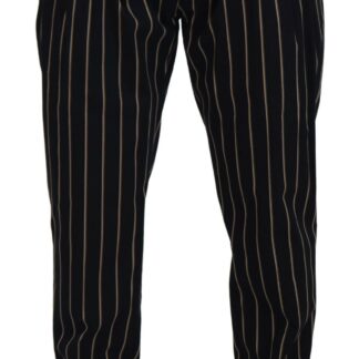 Dolce & Gabbana Elegant Plaid Wool Dress Pants