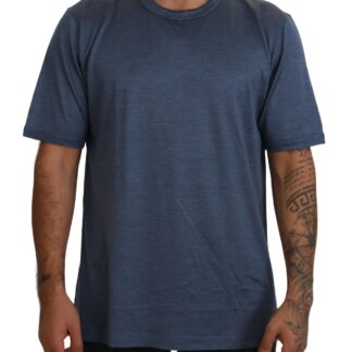 Dolce & Gabbana Elegant Silk Crewneck Blue Tee