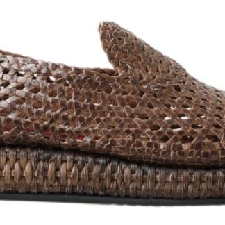 Dolce & Gabbana Elegant Woven Leather Espadrilles