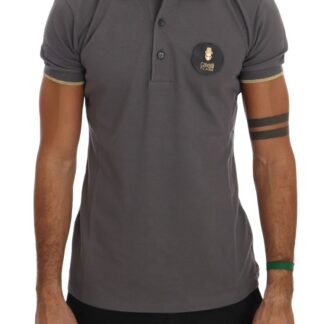 Daniele Alessandrini Beige Cotton Blend Crew Neck Tee