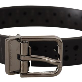 Dolce & Gabbana Elegant Black Velvet Designer Belt