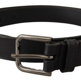 Dolce & Gabbana Elegant Leather Belt with Metal Buckle