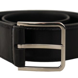 Dolce & Gabbana Elegant Leather Belt with Metal Buckle