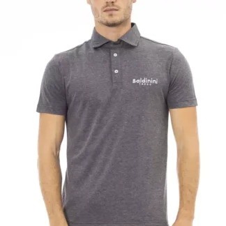 Baldinini Trend Black Cotton Men Polo Shirt