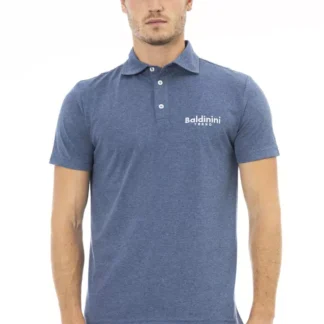 Baldinini Trend Blue Cotton Men Polo