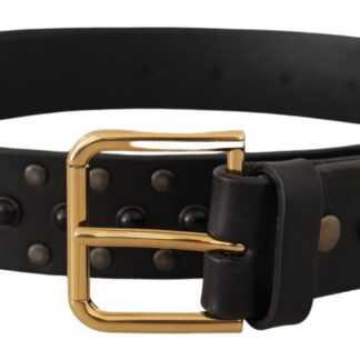 Dolce & Gabbana Elegant Leather Belt with Metal Buckle