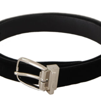 Dolce & Gabbana Elegant Engraved Buckle Leather Belt