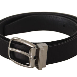 Dolce & Gabbana Elegant Leather Belt With Logo Buckle