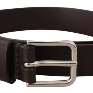 Dolce & Gabbana Elegant Silk Leather Belt with Logo Buckle