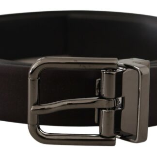 Dolce & Gabbana Elegant Leather Belt With Logo Buckle