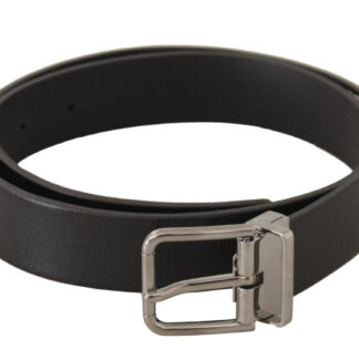 Dolce & Gabbana Elegant Leather Belt with Metal Buckle