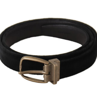 Dolce & Gabbana Elegant Velvet Leather Green Belt