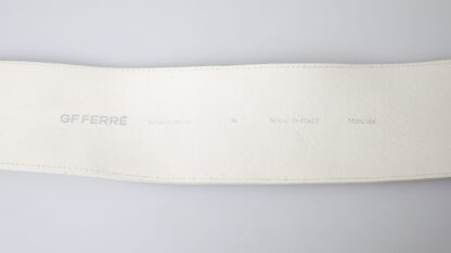 GF Ferre Chic Off White Snap Button Fashion Belt