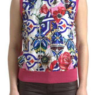 Dolce & Gabbana Elegant Floral Corset Top Blouse