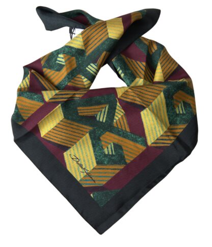 Dolce & Gabbana Elegant Multicolor Silk Men's Square Scarf