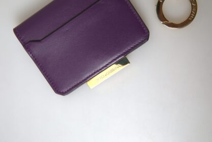 Dolce & Gabbana Purple Leather French Flap Wallet