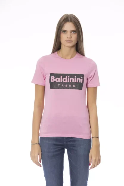 Baldinini Trend Pink Cotton Women T-Shirt