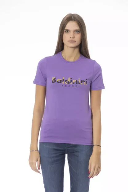 Baldinini Trend Purple Cotton Women T-Shirt