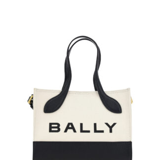 Bally Elegant Monogram Bucket Bag in Black & White