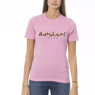 Baldinini Trend Blue Cotton Women T-Shirt