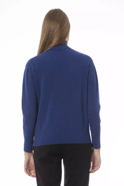 Baldinini Trend Blue Wool Women Sweater