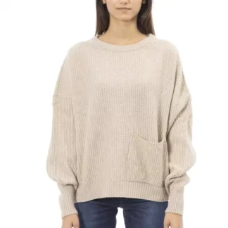 Baldinini Trend Gray Wool Women Sweater