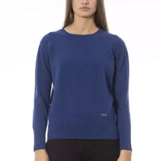 Baldinini Trend Blue Wool Women Sweater