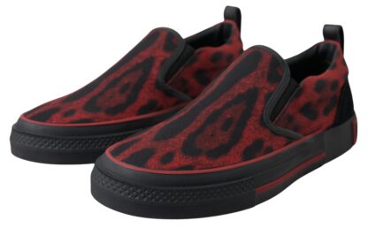 Dolce & Gabbana Chic Leopard Print Loafers Sneakers