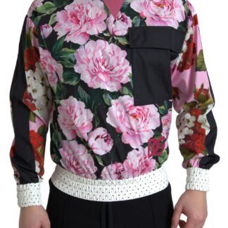 Dolce & Gabbana Elegant Silk Crewneck Pullover - Black Multicolor