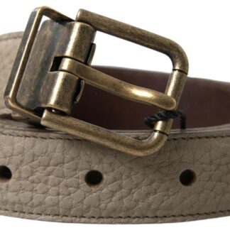 Dolce & Gabbana Sleek Italian Leather Belt with Metal Buckle