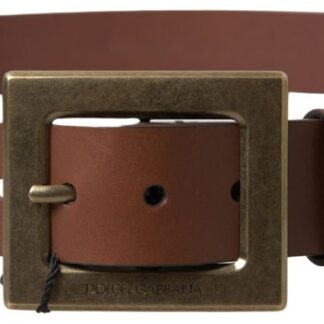 Dolce & Gabbana Elegant Black Leather Belt with Metal Buckle