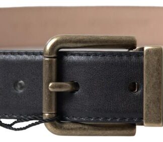 Dolce & Gabbana Elegant Bordeaux Leather Belt with Metal Buckle