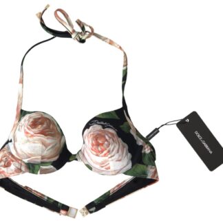 Dolce & Gabbana Chic Floral Bikini Top Elegance