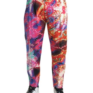 Dolce & Gabbana Multicolor Silk Jogger Pants