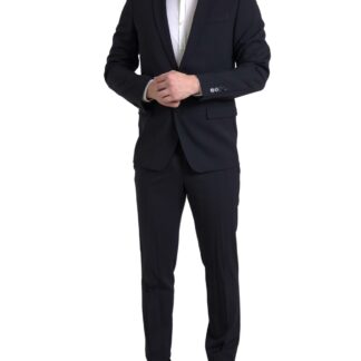 Dolce & Gabbana Elegant Black Martini Slim Fit 3-Piece Suit