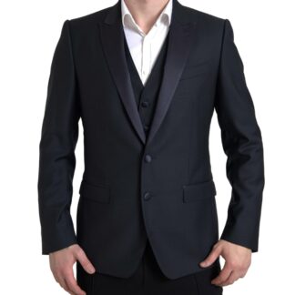 Dolce & Gabbana Elegant Slim Fit Blue Two-Piece Suit