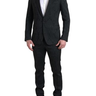 Dolce & Gabbana Sleek Grey Slim Fit Double Breasted Suit