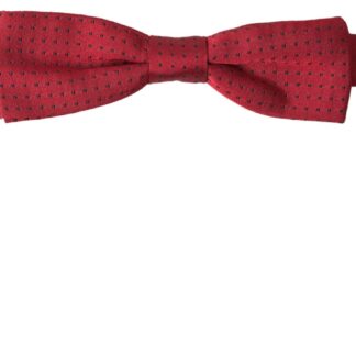 Dolce & Gabbana Elegant Ivory Fantasy Pattern Silk Bow Tie