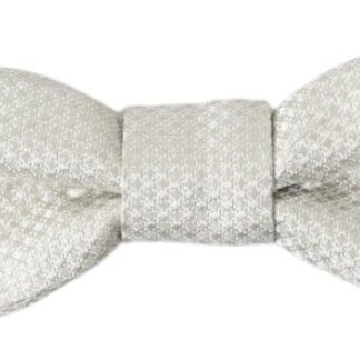 Dolce & Gabbana Elegant Silk Gray Bow Tie