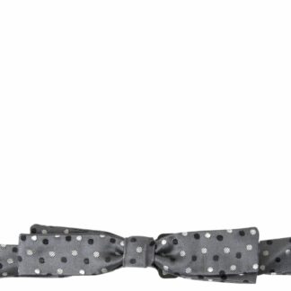 Dolce & Gabbana Elegant Silk Bow Tie in Grey